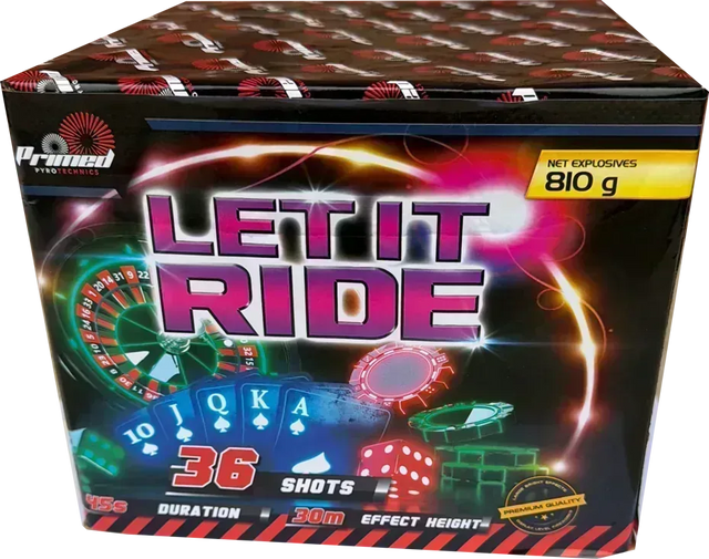 Let It Ride firework cake by Galactic Fireworks