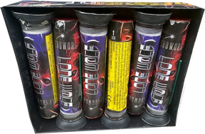 Pack of 6 Lone Wolf single shot roman candles.