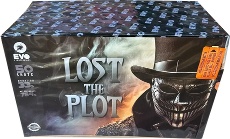 Lost The Plot 50 shot firework cake by Evolution.