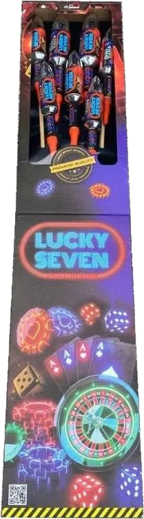 Lucky Seven 7-pack F3 rockets by Primed Pyrotechnics