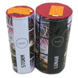 Lunar + FREE Storm twin pack fountain fireworks by Evolution Fireworks, featuring colorful cylindrical packaging with vibrant spark designs.