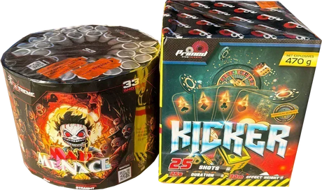 Mad Menace and Kicker firework cakes twin pack.