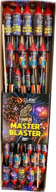 Master Blaster 28-rocket F2 box by Cube Fireworks