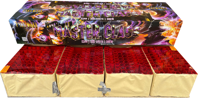 Master Class 300-shot fanned F3 compound firework by Pyroworx