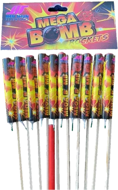 Mega Bomb 10-pack F2 garden rockets by Bright Star