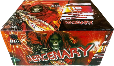 Mercenary 118-shot F2 cake firework by Black Panther