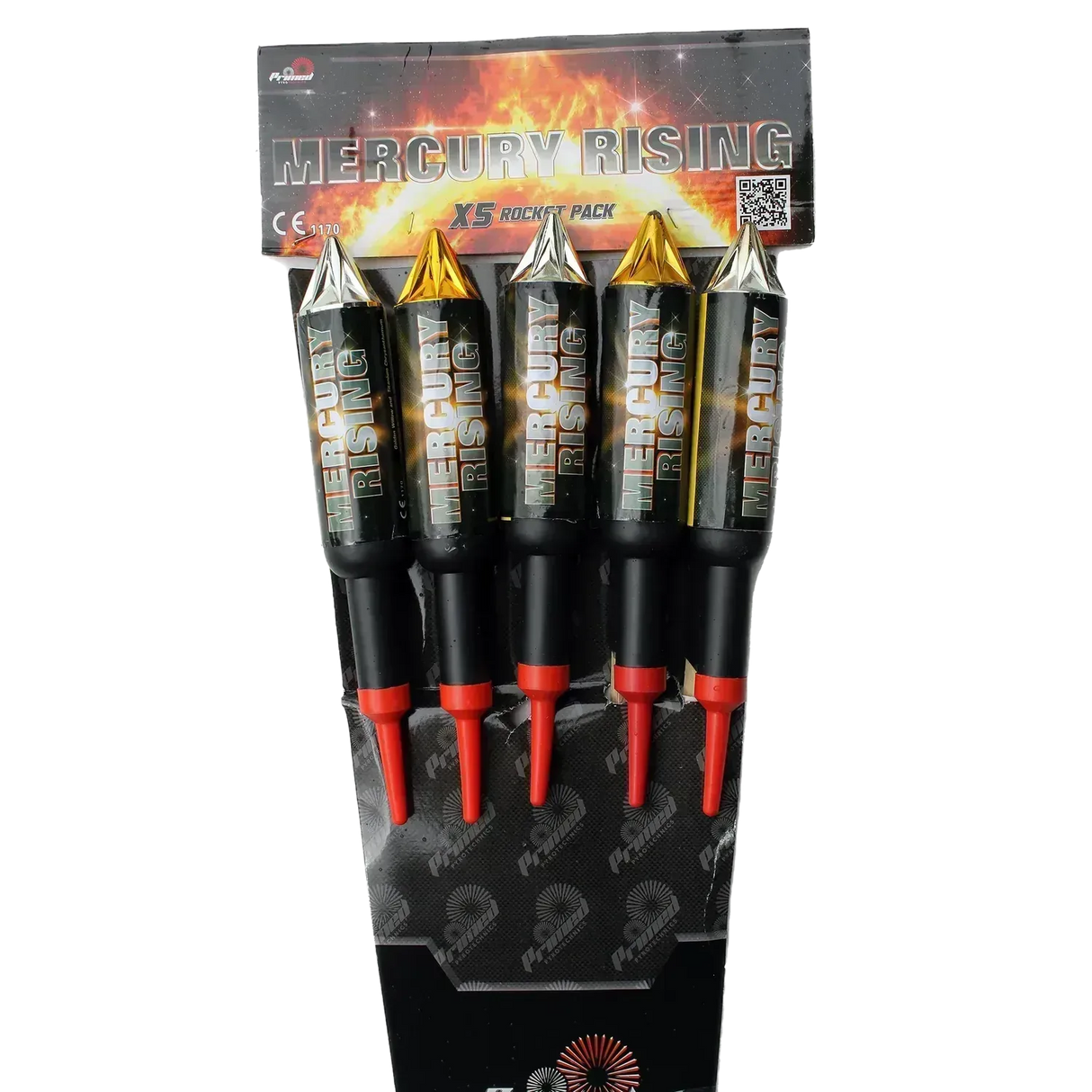 Primed Pyrotechnics Mercury Rising pack of 5 double break rockets.