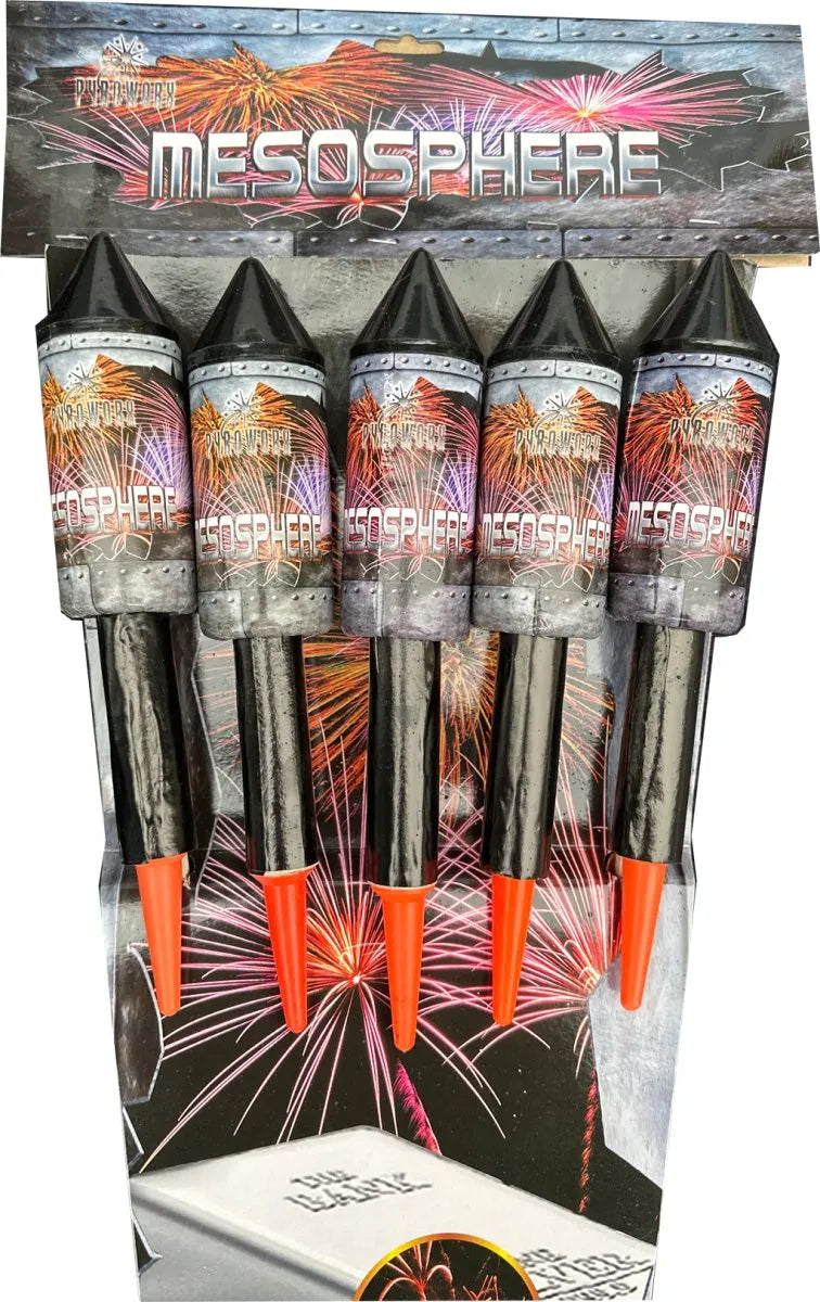 Mesosphere | 5 Premium Rockets – Galactic Fireworks