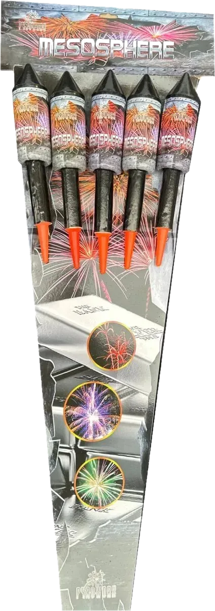Mesosphere 5-pack F3 rockets by Pyroworx