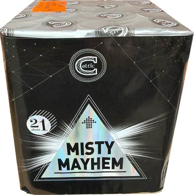 Misty Mayhem firework cake by Galactic Fireworks