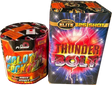 Molotov Cocktail and Thunderbolt firework cakes twin pack.