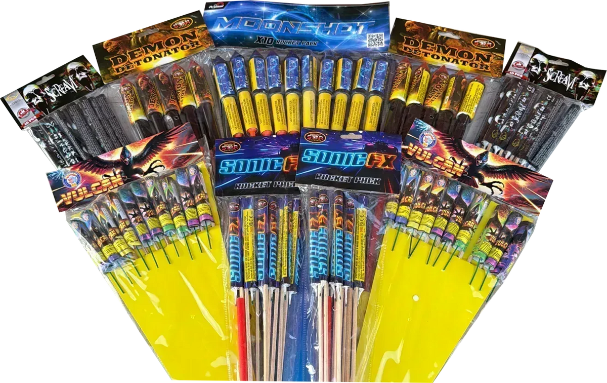 Monster Rocket Bag | 80 Rockets | 2026 – Galactic Fireworks