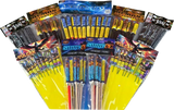 Galactic Fireworks Monster Rocket Bag containing 80 assorted rockets.