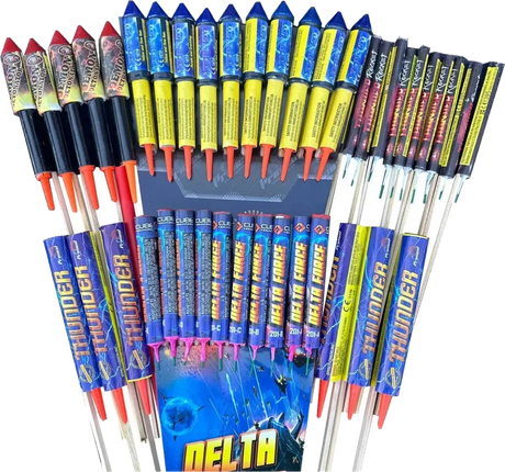 Monster Rocket Bag 41-rocket F3 assortment with launch tubes