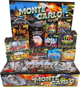 Primed Pyrotechnics Monte Carlo pack containing 11 assorted cakes.
