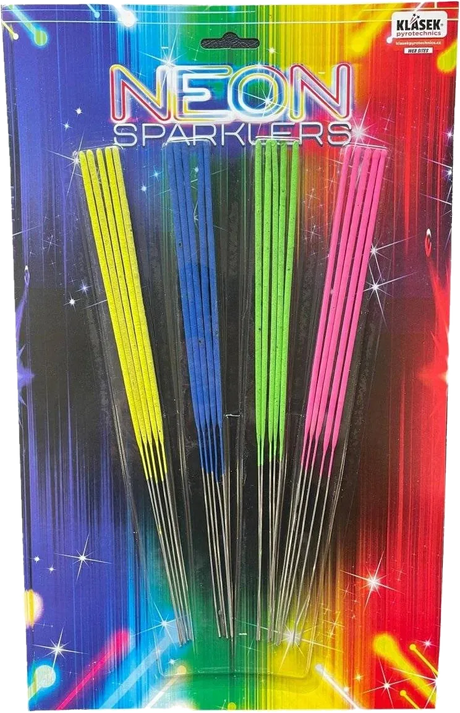 Neon Sparklers 20-pack F1 sparklers by Klasek