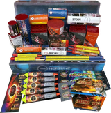 Galactic Fireworks Neptune Bargain Bag containing 26 mixed garden fireworks.