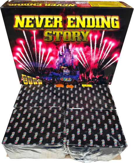 Never Ending Story 392-shot fanned F3 compound firework by Galactic Fireworks