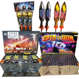 Galactic Fireworks New Year's Extravaganza pack with Stormbringer and Spin To Win compounds.