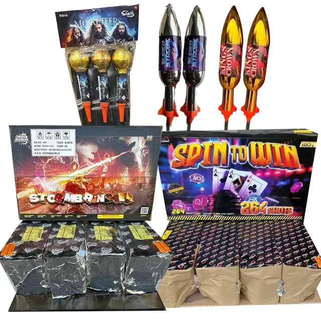 Galactic Fireworks New Year's Extravaganza pack with Stormbringer and Spin To Win compounds.