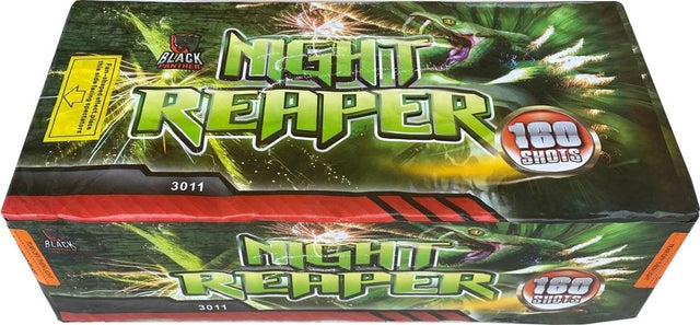 Night Reaper 160-shot fanned F3 cake firework by Black Panther