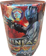 Brothers Pyrotechnics Ninjas Power 19 shot cake.