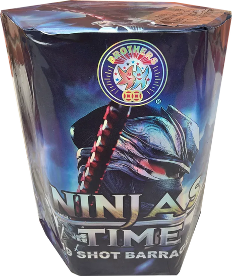 Brothers Pyrotechnics Ninjas Time 19 shot cake.