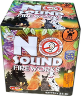 No Sound Cake 25-shot low-noise F2 cake firework by Klasek