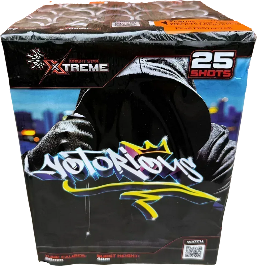 Notorious 25-Shot 30mm Cake | Xtreme – Galactic Fireworks