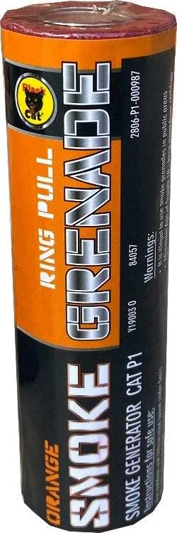 Orange smoke grenade by Black Cat, pack of five