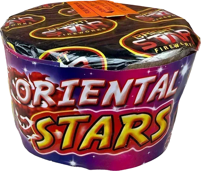 Bright Star Fireworks Oriental Stars 96 shot cake.