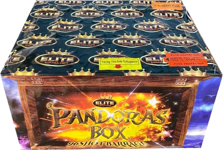 Pandora's Box 96-shot fanned F3 cake firework by Bright Star