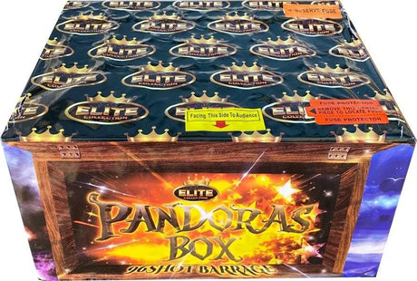 Pandora's Box 96-shot fanned F3 cake firework by Bright Star