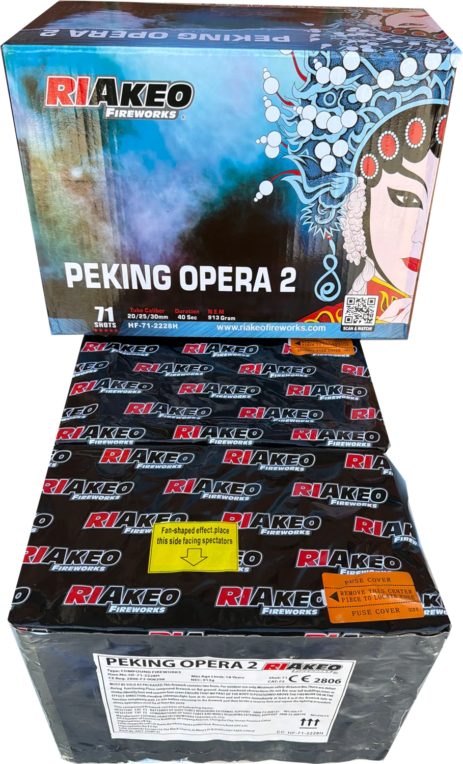 Peking Opera 2 71-shot fanned F2 compound firework by Riakeo