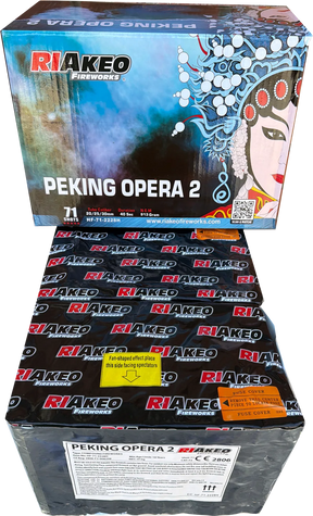 Peking Opera 2 71-shot fanned F2 compound firework by Riakeo