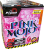 Pink Mojo 25-shot F3 cake firework by Primed Pyrotechnics