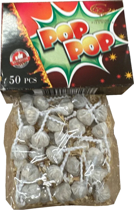 Pop Pop 50-pack F1 throw-down novelty poppers by Gemstone