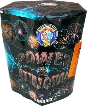 Power & Attraction 19 shot firework cake by Brothers Pyrotechnics.