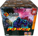 Power 25-shot F2 garden cake firework by Cube Fireworks