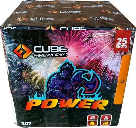 Power 25-shot F2 garden cake firework by Cube Fireworks
