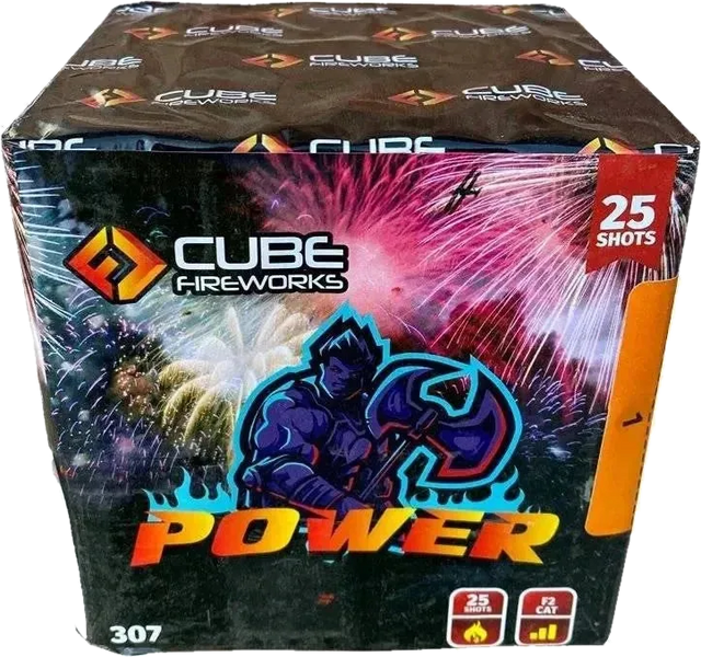 Power 25-shot F2 garden cake firework by Cube Fireworks
