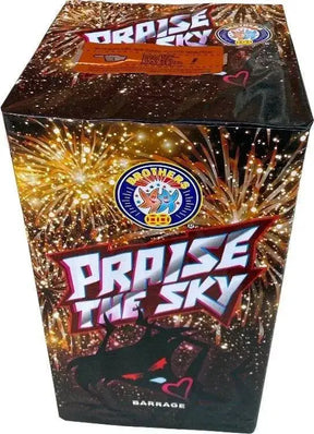Praise The Sky 85 shot hybrid firework by Brothers Pyrotechnics.