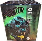 Predator 25 shot firework cake by Evolution Fireworks.