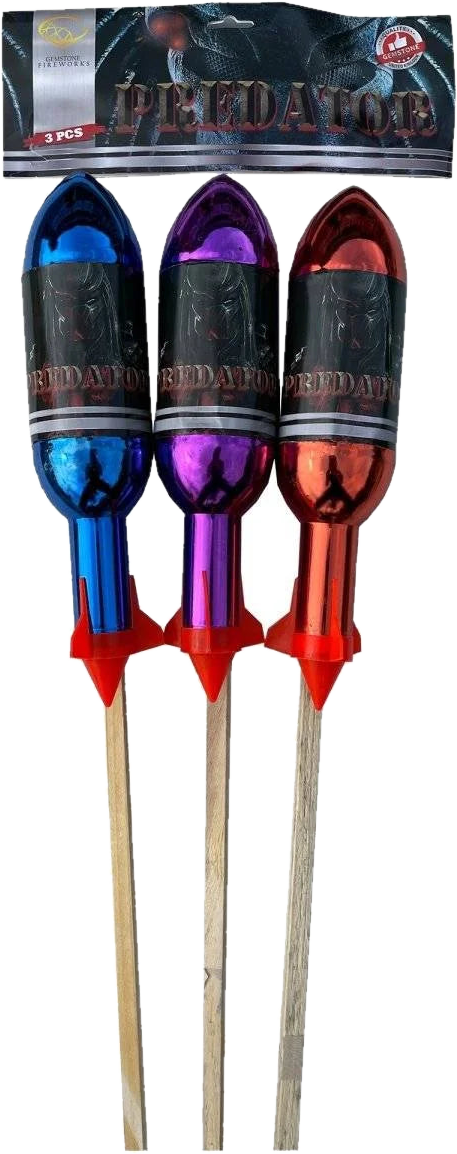 Predator 3-pack F3 rockets by Gemstone