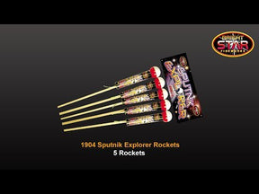 Sputnik Explorer Rockets firework by Bright Star, video
