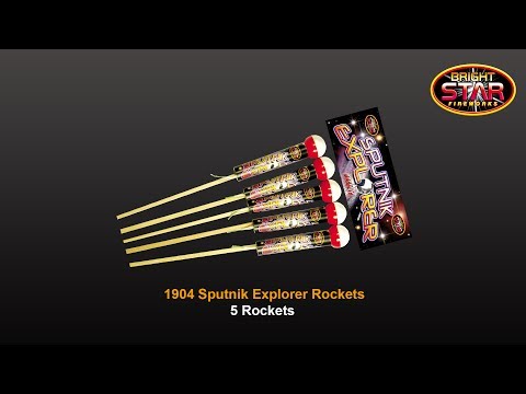 Sputnik Explorer Rockets firework by Bright Star, video