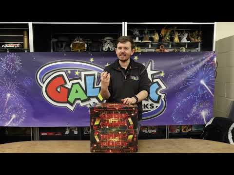 Game Over compound firework close-up walkthrough showing the 5-cake unit by Pyroworx