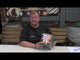 Presenter showcasing No Sound Cake 25-shot fireworks by Klasek, emphasizing its quiet performance for peaceful celebrations.