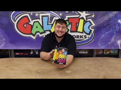 Side view of Throne Snatcher firework showing compact size and label.