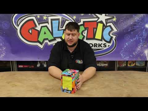 Side view of Solidarity firework showing its compact size and fuse location.